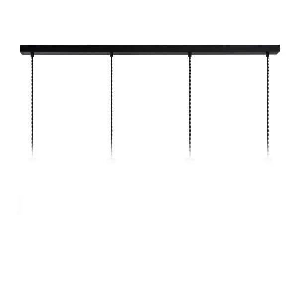 Lucide TEUN - Pendant light - 4xE27 - Black - detail 1